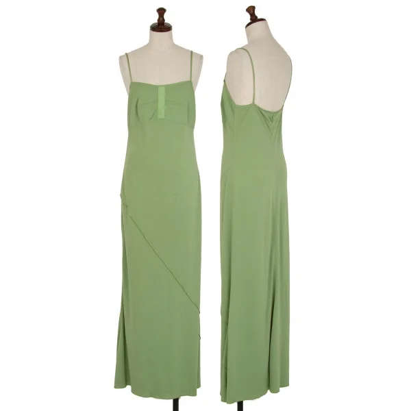 ジャンポールゴルチエ ファムJean Paul GAULTIER FEMME ギャザーコルセットキャミワンピース 緑40 K-117567_001