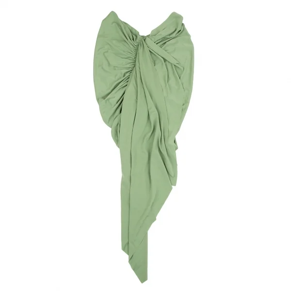 ジャンポールゴルチエ ファムJean Paul GAULTIER FEMME ギャザーコルセットキャミワンピース 緑40 K-117567_012