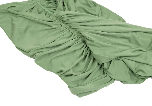 ジャンポールゴルチエ ファムJean Paul GAULTIER FEMME ギャザーコルセットキャミワンピース 緑40 K-117567_014