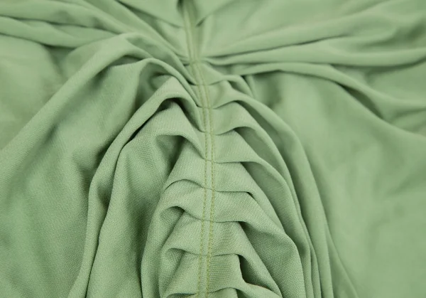 ジャンポールゴルチエ ファムJean Paul GAULTIER FEMME ギャザーコルセットキャミワンピース 緑40 K-117567_017