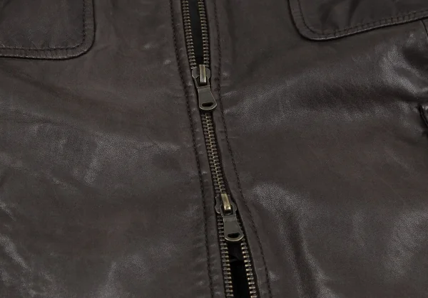 Jean's Paul GAULTIER Leather Zip Up Jacket K-117571_010