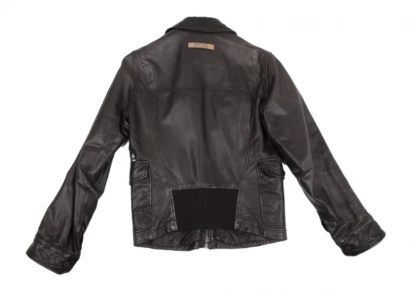 Jean's Paul GAULTIER Leather Zip Up Jacket K-117571_014