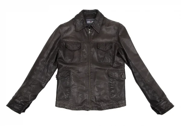 Jean's Paul GAULTIER Leather Zip Up Jacket K-117571_002