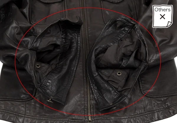 Jean's Paul GAULTIER Leather Zip Up Jacket K-117571_006