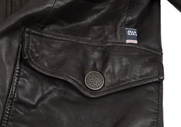 Jean's Paul GAULTIER Leather Zip Up Jacket K-117571_008