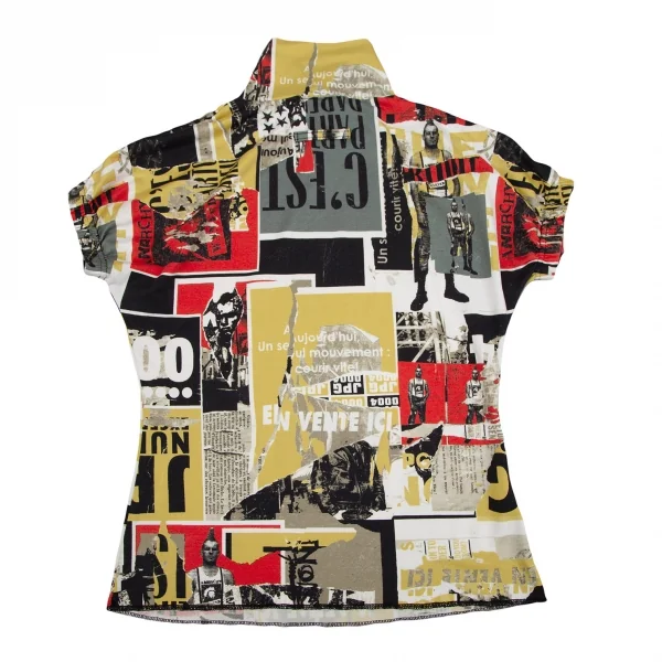 Jean-Paul GAULTIER PARIS Graphic Print Stretch High Neck T Shirt K-117577_010
