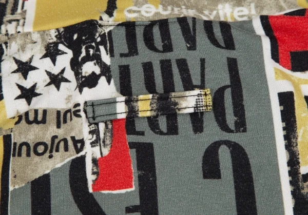 Jean-Paul GAULTIER PARIS Graphic Print Stretch High Neck T Shirt K-117577_011