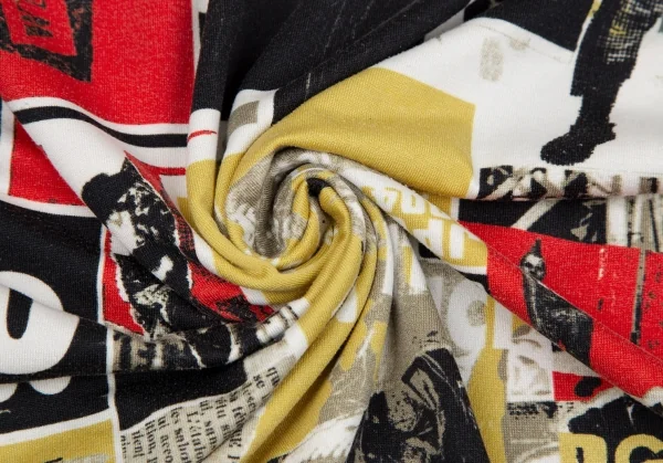 Jean-Paul GAULTIER PARIS Graphic Print Stretch High Neck T Shirt K-117577_013