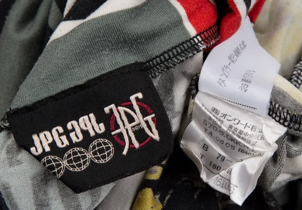 Jean-Paul GAULTIER PARIS Graphic Print Stretch High Neck T Shirt K-117577_014