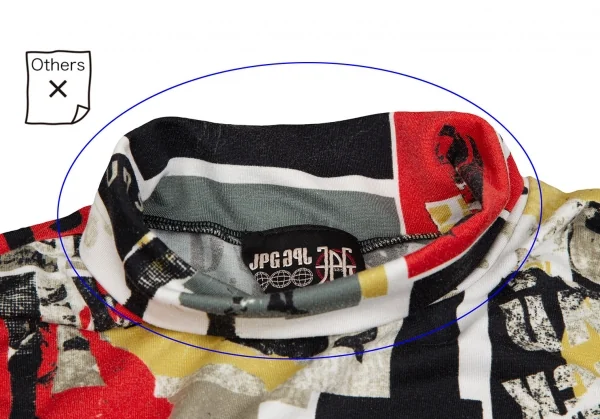 Jean-Paul GAULTIER PARIS Graphic Print Stretch High Neck T Shirt K-117577_005