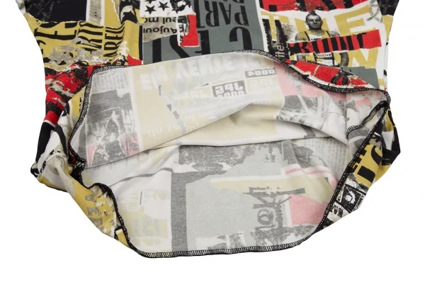 Jean-Paul GAULTIER PARIS Graphic Print Stretch High Neck T Shirt K-117577_009