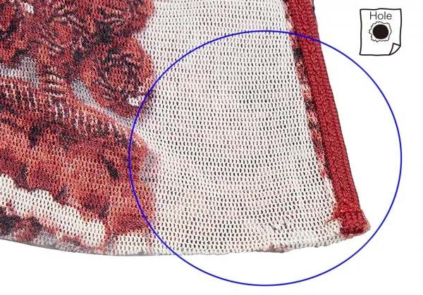 ジャンポールゴルチエ ファムJean Paul GAULTIER FEMME チャームエンブロイダリープリントパワーネットカットソー 赤白40 K-117589_013