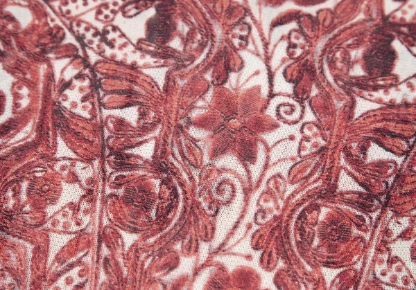 ジャンポールゴルチエ ファムJean Paul GAULTIER FEMME チャームエンブロイダリープリントパワーネットカットソー 赤白40 K-117589_014