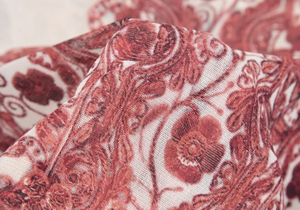 ジャンポールゴルチエ ファムJean Paul GAULTIER FEMME チャームエンブロイダリープリントパワーネットカットソー 赤白40 K-117589_016