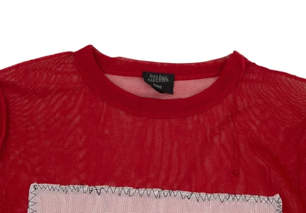 Jean-Paul GAULTIER FEMME Stitch Drawing Mesh T Shirt K-117590_003