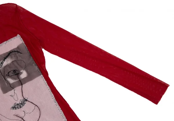 Jean-Paul GAULTIER FEMME Stitch Drawing Mesh T Shirt K-117590_004