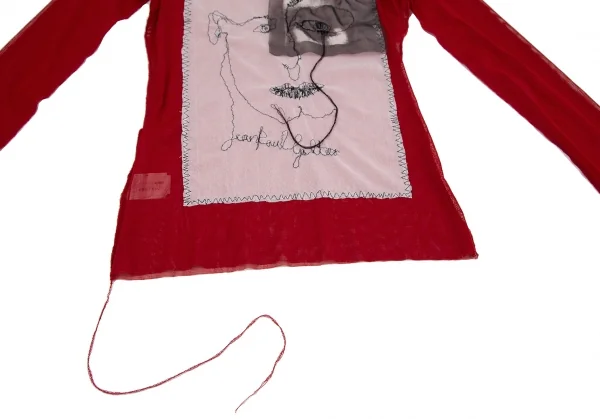 Jean-Paul GAULTIER FEMME Stitch Drawing Mesh T Shirt K-117590_009