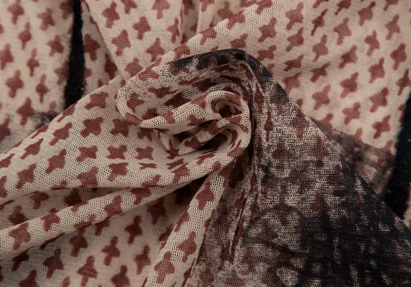 ジャンポールゴルチエ ファムJean Paul GAULTIER FEMME 小紋柄プリントパワーネットハイネックカットソー ベージュ40 K-117591_014