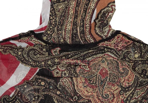 ジャンポールゴルチエ ファムJean Paul GAULTIER FEMME ペイズリープリントパワーネットハイネックカットソー マルチ40 K-117592_012