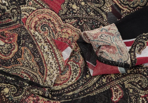 ジャンポールゴルチエ ファムJean Paul GAULTIER FEMME ペイズリープリントパワーネットハイネックカットソー マルチ40 K-117592_007