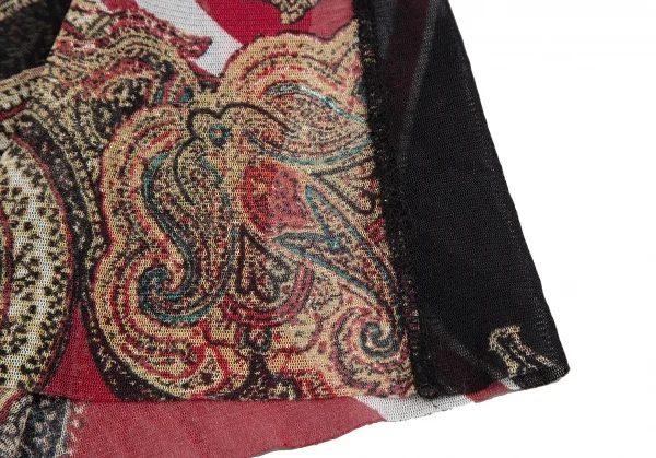 ジャンポールゴルチエ ファムJean Paul GAULTIER FEMME ペイズリープリントパワーネットハイネックカットソー マルチ40 K-117592_009