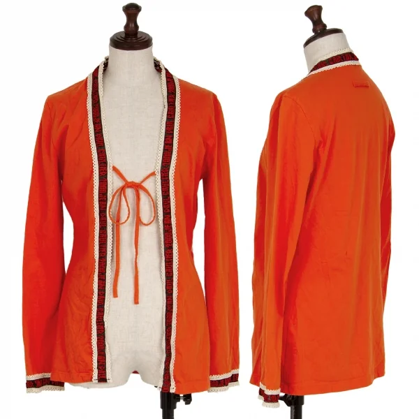 ジャンポールゴルチエ ファムJean Paul GAULTIER FEMME 刺繍ブレードテープトリミングカーディガン