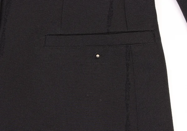 ジャンポールゴルチエ ファムJean Paul GAULTIER FEMME ラインジャガードギボシボタンジャケット 黒40 K-117603_006