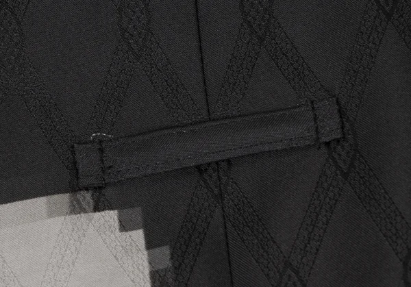 ジャンポールゴルチエ ファムJean Paul GAULTIER FEMME モザイクグラフィックダイヤジャガードジャケット 黒40 K-117606_015