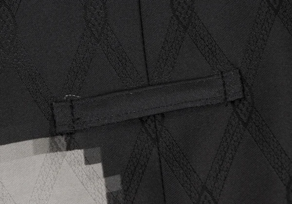 ジャンポールゴルチエ ファムJean Paul GAULTIER FEMME モザイクグラフィックダイヤジャガードセットアップスーツ 黒40 K-117608_010