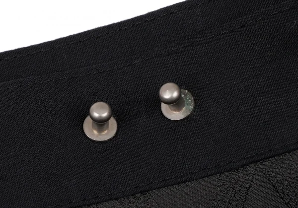 ジャンポールゴルチエ ファムJean Paul GAULTIER FEMME モザイクグラフィックダイヤジャガードセットアップスーツ 黒40 K-117608_016