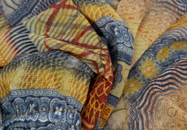 ジャンポールゴルチエ ソレイユJean Paul GAULTIER SOLEIL サイケデリックプリントパワーネットギャザーカーディガン マルチS K-117618_014