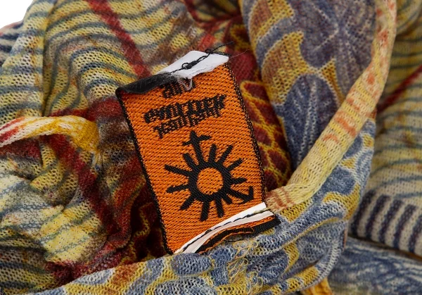 ジャンポールゴルチエ ソレイユJean Paul GAULTIER SOLEIL サイケデリックプリントパワーネットギャザーカーディガン マルチS K-117618_015