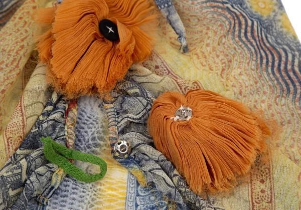 ジャンポールゴルチエ ソレイユJean Paul GAULTIER SOLEIL サイケデリックプリントパワーネットギャザーカーディガン マルチS K-117618_008