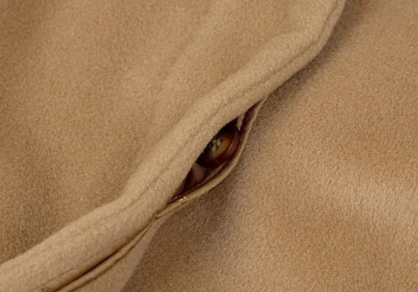 マックスマーラMax Mara ウールカシミヤスタンドカラーコート キャメル36 K-117626_010