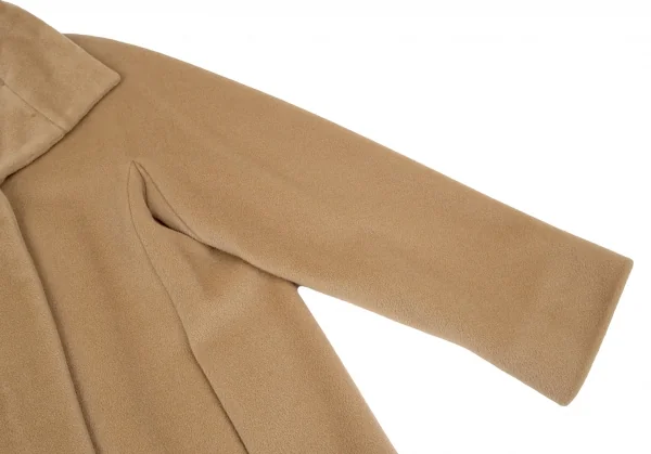 マックスマーラMax Mara ウールカシミヤスタンドカラーコート キャメル36 K-117626_006