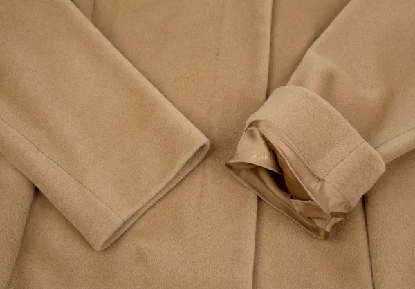 マックスマーラMax Mara ウールカシミヤスタンドカラーコート キャメル36 K-117626_007