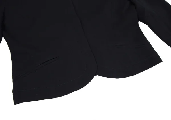 フォクシーFOXEY 金ボタンウールノーカラージャケット 紺42 K-117635_011