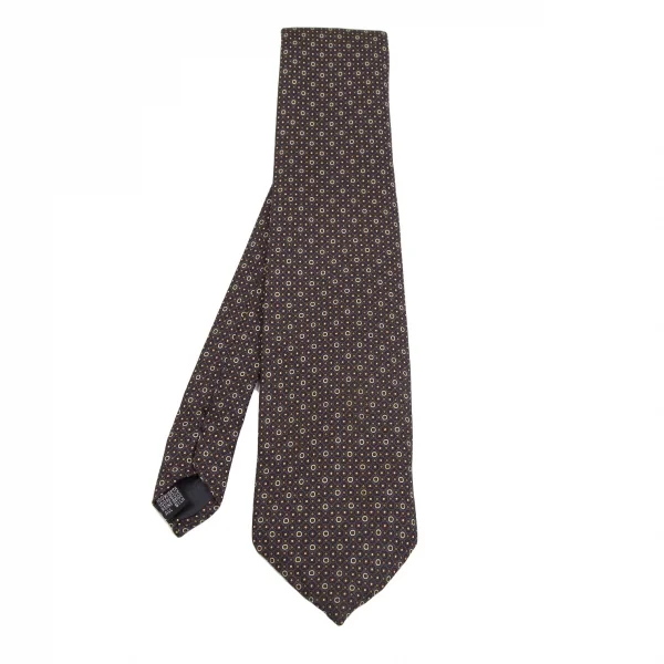 ポールスミス コレクション Paul Smith COLLECTION シルクリングプリントネクタイ 茶 K-117646_001