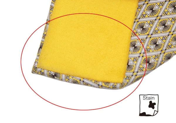 エルメスHERMES シルクグラフィックプリントネクタイ 黄 K-117654_010