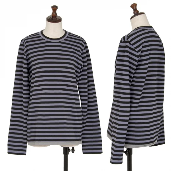 COMME des GARCONS COMME des GARCONS Product Dyed Stripe T Shirt Blue,Black S K-117668_001