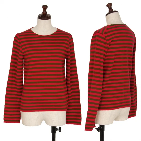 COMME des GARCONS COMME des GARCONS Stripe Knit Sweater Red XS K-117670_001