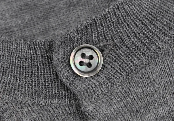 コムコム コムデギャルソンCOMME des GARCONS フロントレイヤードウールニットカーディガン グレーXS K-117672_006