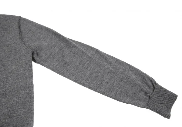 コムコム コムデギャルソンCOMME des GARCONS フロントレイヤードウールニットカーディガン グレーXS K-117672_007