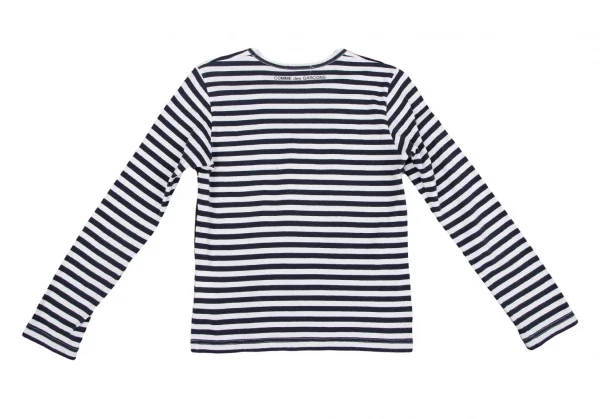 コムデギャルソンCOMME des GARCONS グラフィックプリントボーダーカットソー 紺白SS K-117678_011