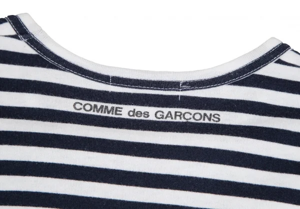 コムデギャルソンCOMME des GARCONS グラフィックプリントボーダーカットソー 紺白SS K-117678_012
