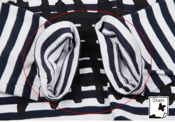 コムデギャルソンCOMME des GARCONS グラフィックプリントボーダーカットソー 紺白SS K-117678_008