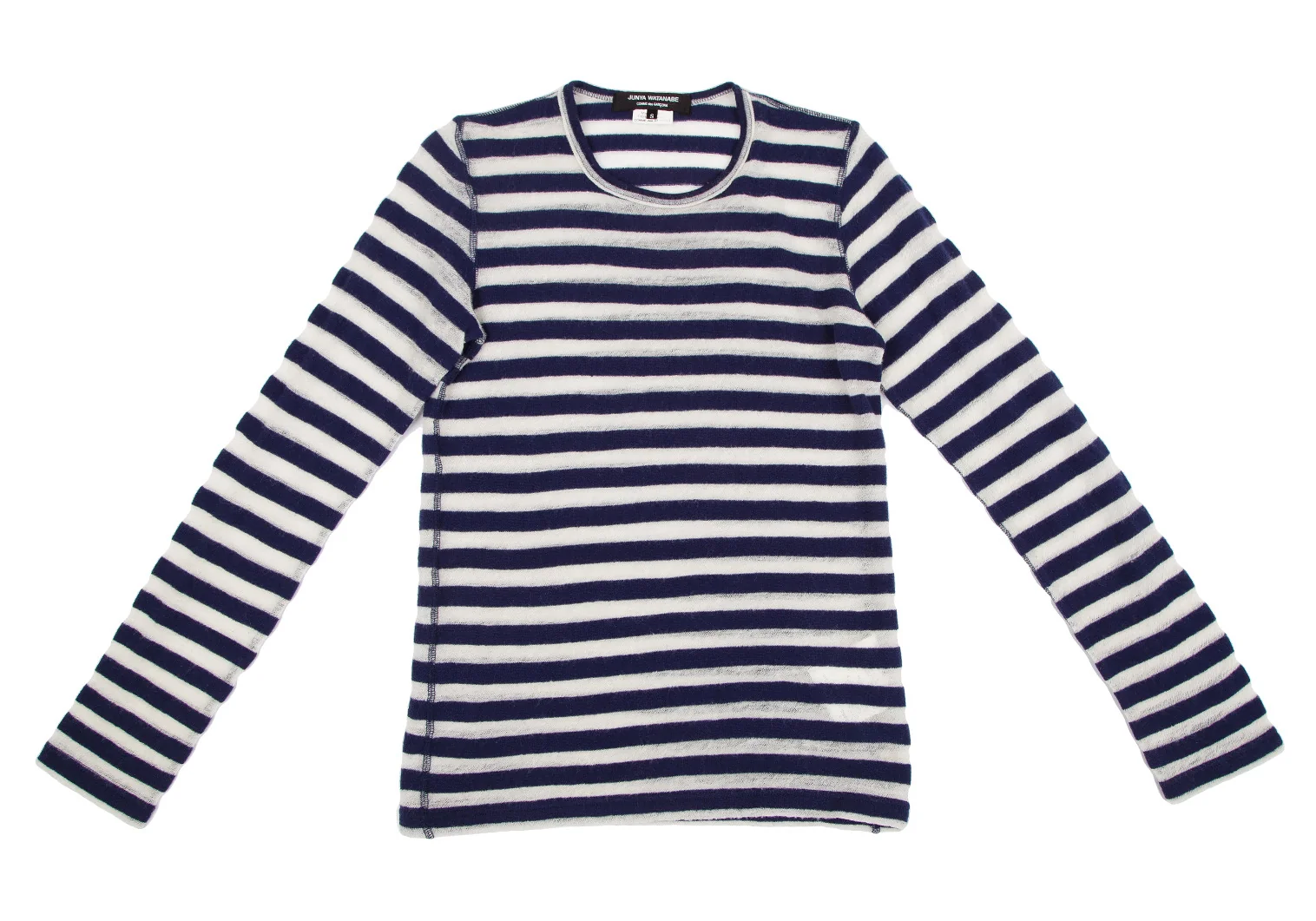 トップス JUNYAWATANABE Dark Navy Designed Knit LINEN PLAIN STITCH INTARSIA PATCHWORK SWEATER｜JUNYA