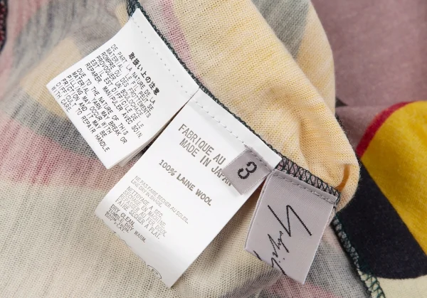 ヨウジヤマモト ファムYohji Yamamoto FEMME グラフィックプリントウールハイネックカットソー マルチ3 K-117690_012