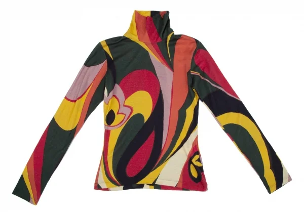 ヨウジヤマモト ファムYohji Yamamoto FEMME グラフィックプリントウールハイネックカットソー マルチ3 K-117690_002