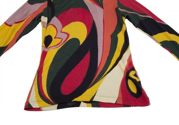 ヨウジヤマモト ファムYohji Yamamoto FEMME グラフィックプリントウールハイネックカットソー マルチ3 K-117690_007